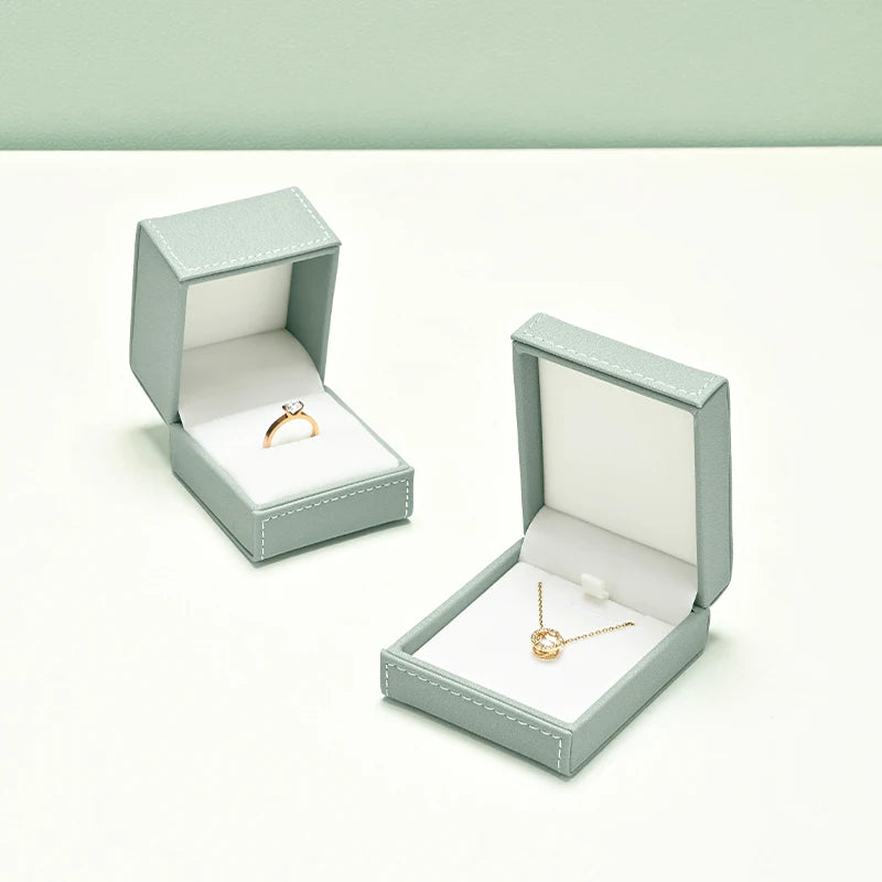 Boîte Bijoux Velours Vert Coffret Mariage