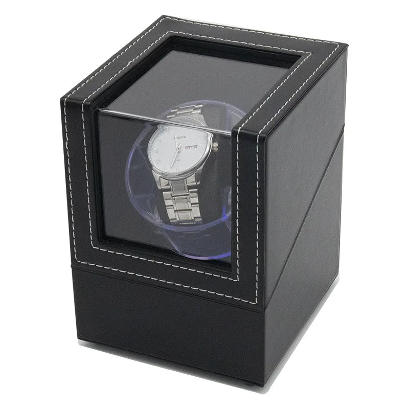 Remontoir Montre Bois Couvercle Ouvert USB