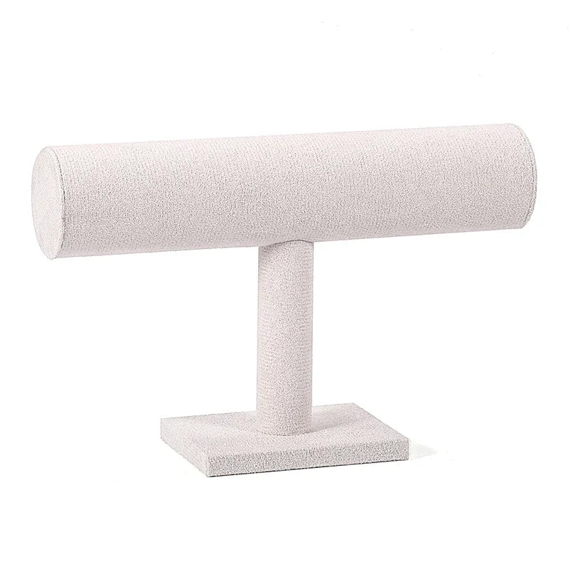 Présentoir bracelet T-bar en suédine – version beige