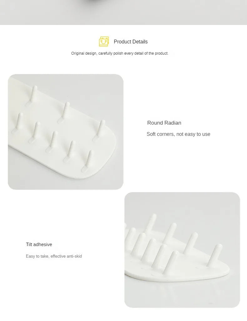 Présentoir Collier Mural Plastique Rigide Blanc