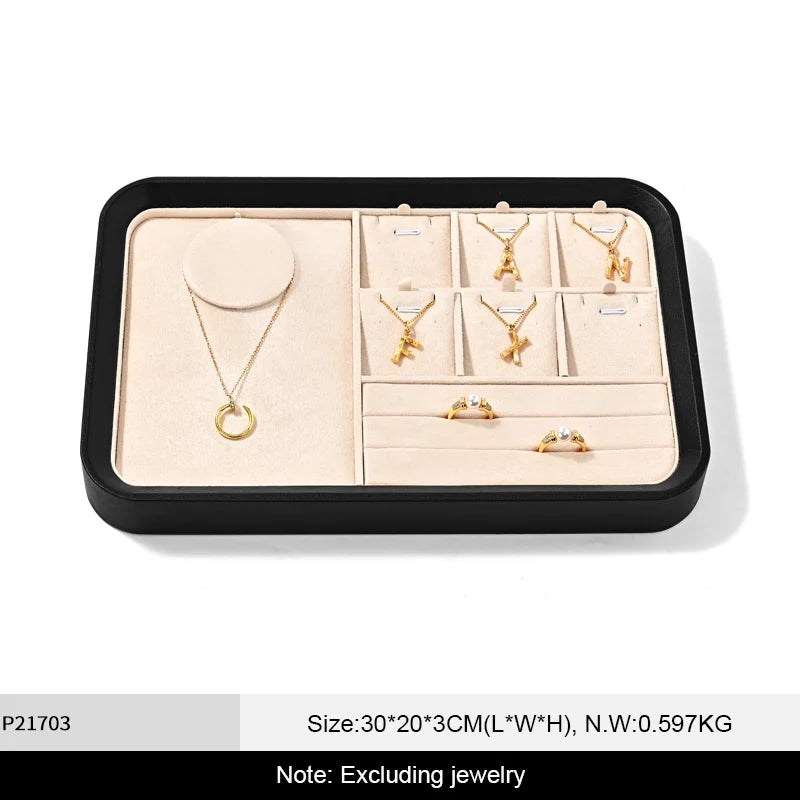 Plateau Cuir Bague Collier Pendentif Premium