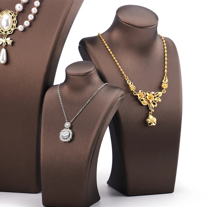 Buste Bijoux Cuir Présentoir Multi-Tailles Vitrine