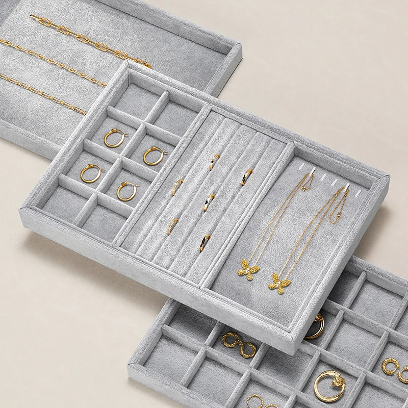 Plateau Bijoux Velours Empilable Doux Tendance