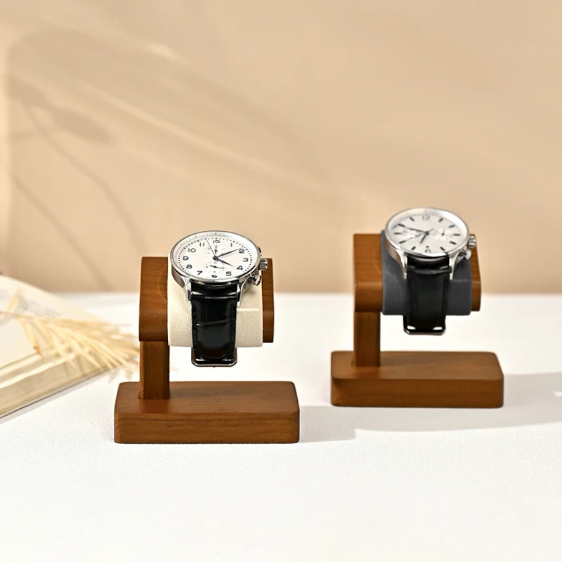 Buste Montre Bois Cuir Présentoir Vitrine