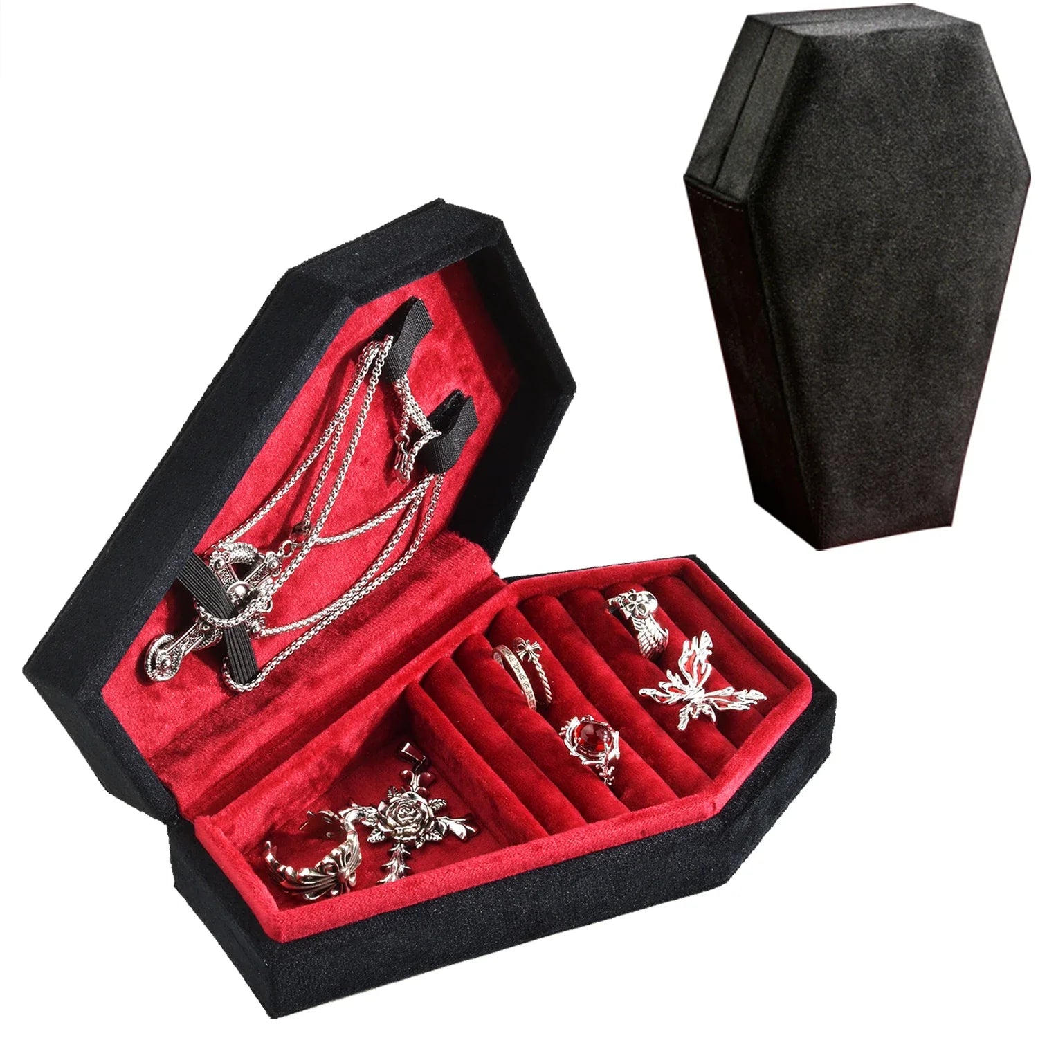 Boîte à Bijoux Cercueil Velours Gothique Mixte