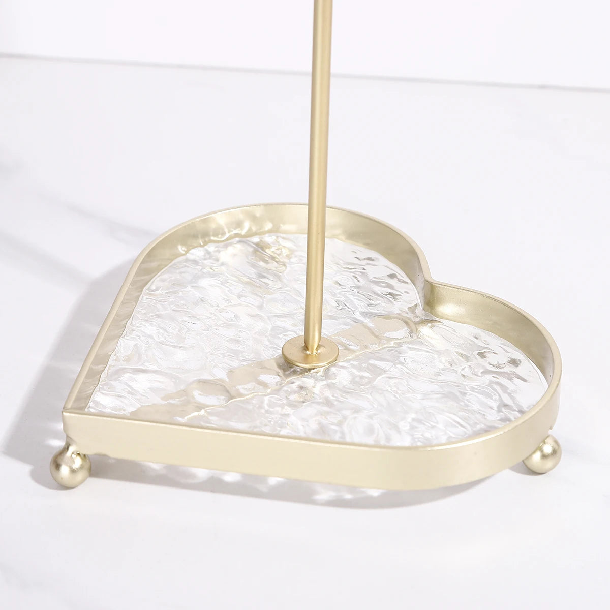 Présentoir Collier Métal Socle Cœur Romantique