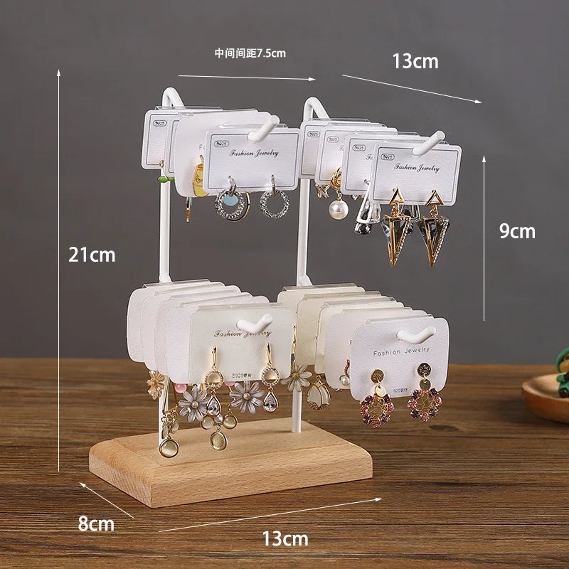 Porte Bijoux Bois Métal Crochet Multi Usages