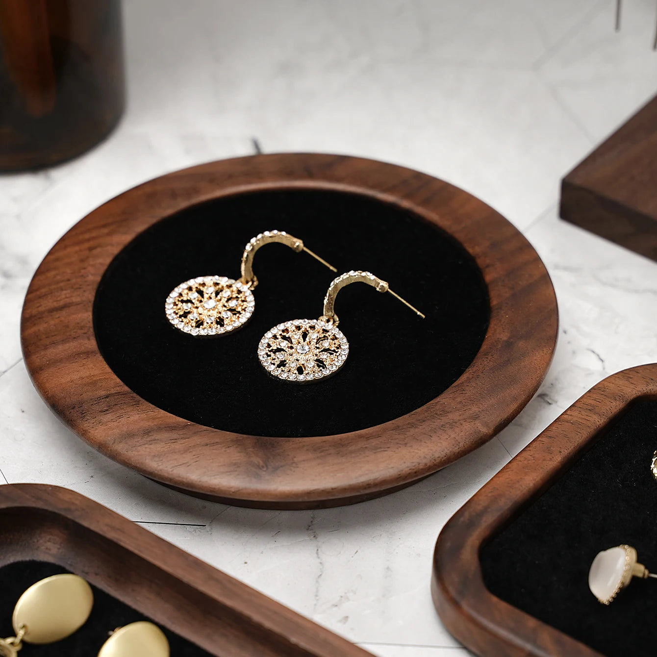 Plateau Bijoux Bois Massif Bracelet Bague Atelier