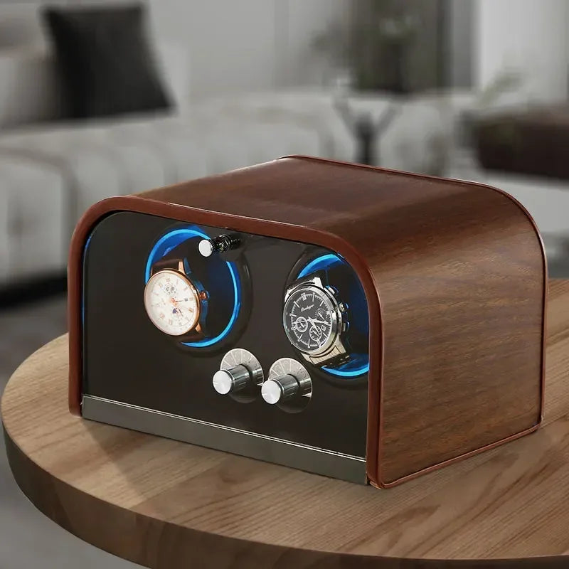 Coffre Fort Montre Bois Remontoir Automatique