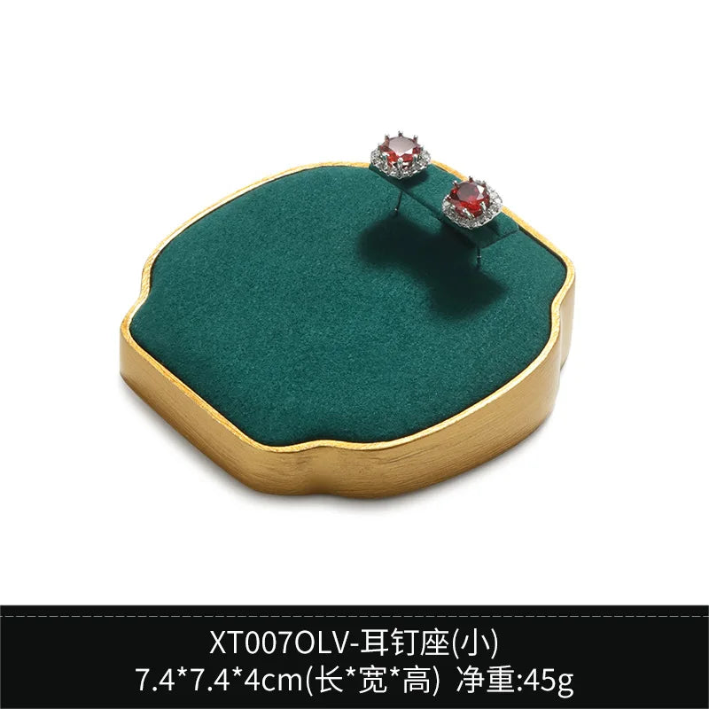Présentoir Bijoux Velours Vert Premium Vitrine