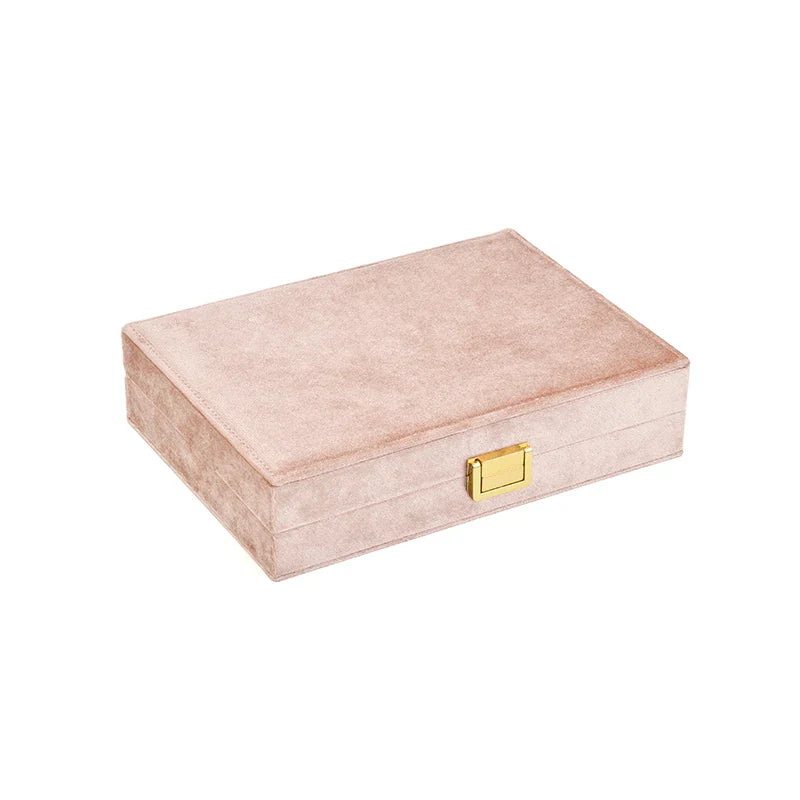 Boîte à Bijoux Velours Bois Voyage Femme