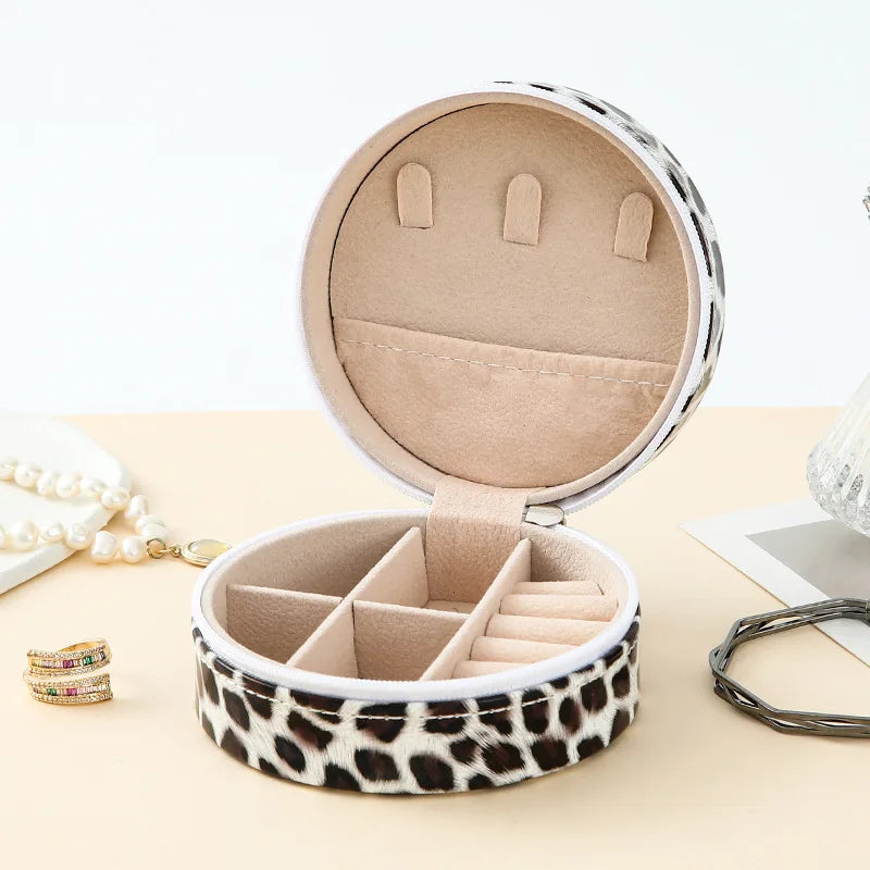 Boite Bijoux Cuir Rigide Velours Poche