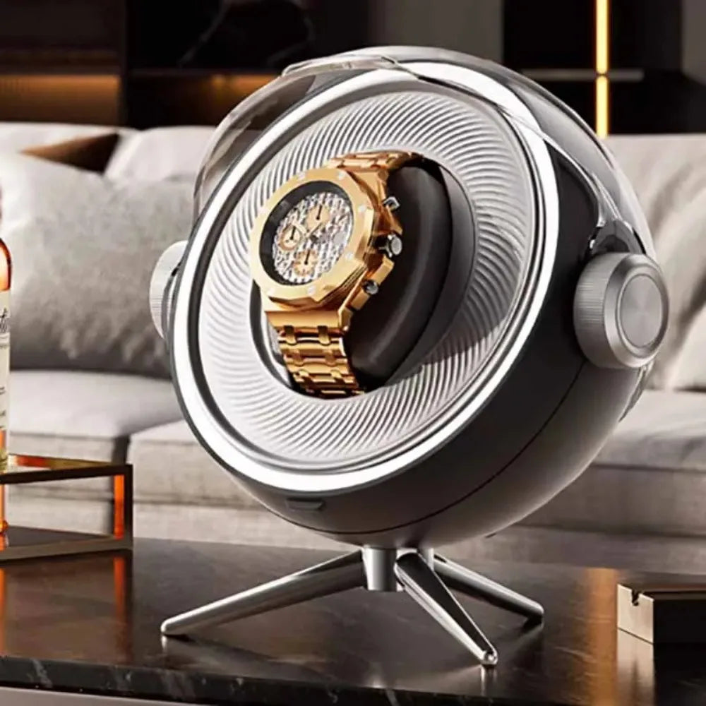 Remontoir Montre Acrylique LED Silencieux Anti-Magnétique