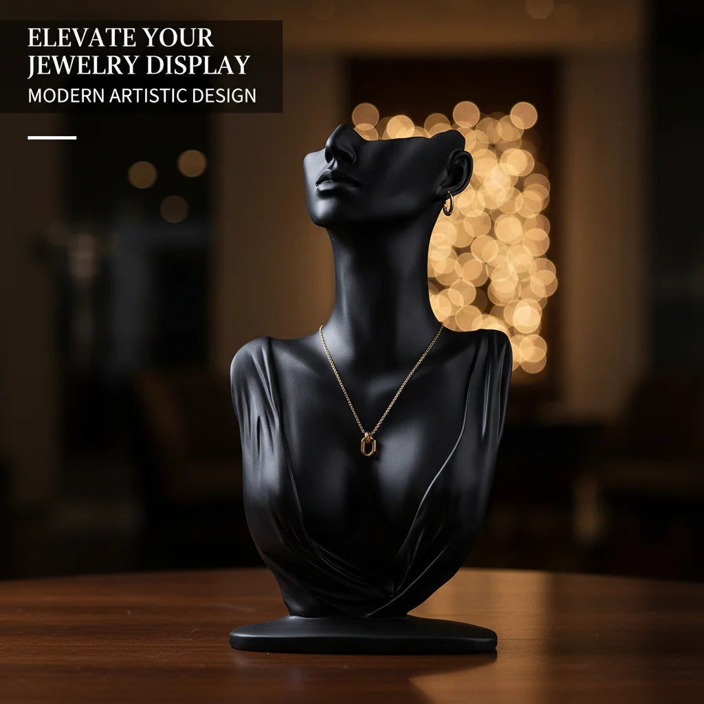 Buste Bijoux Résine Présentoir Décoratif Vitrine