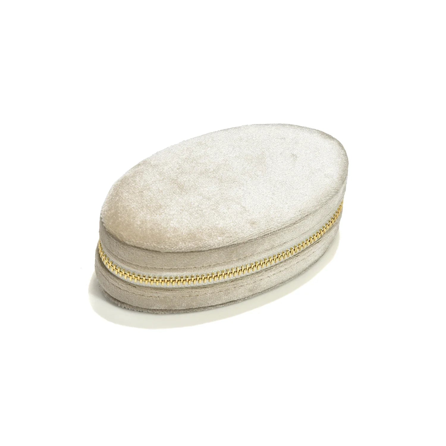 Boîte à Bijoux Velours Ovale Zip Vintage