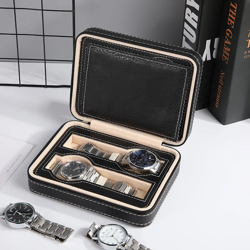 Boîte à Montres Cuir Pochette Voyage