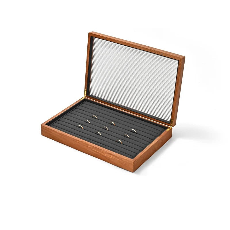 Boîte Bijoux Bois Massif Multifonctionnelle