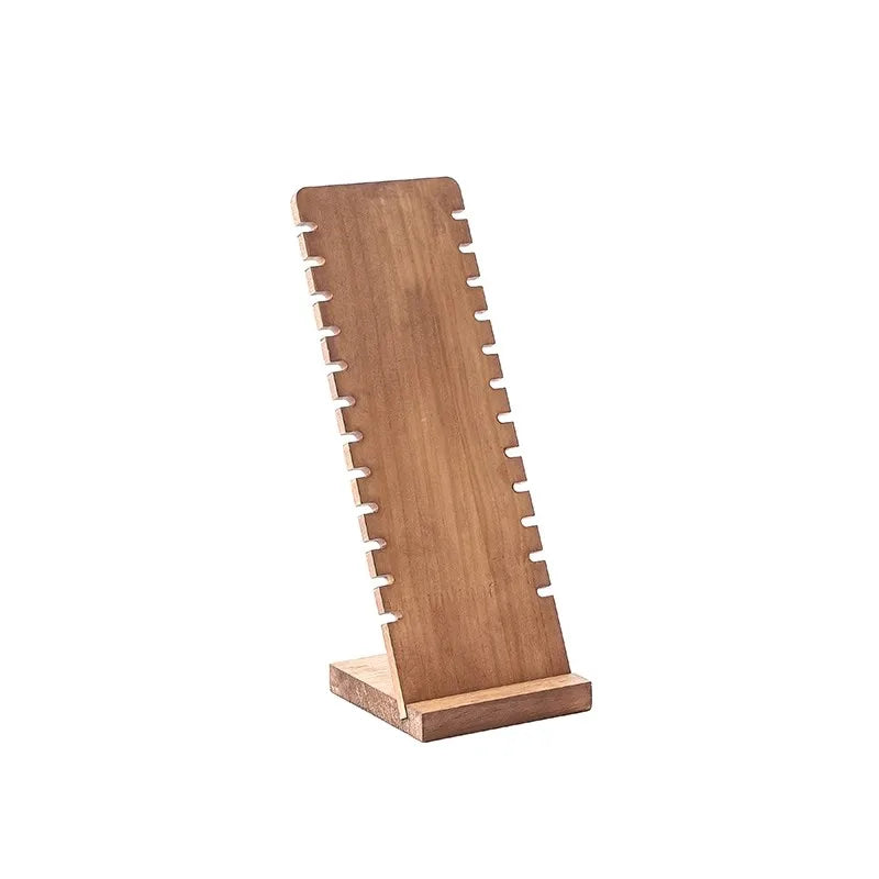 Présentoir Collier Bois Plat Noyer