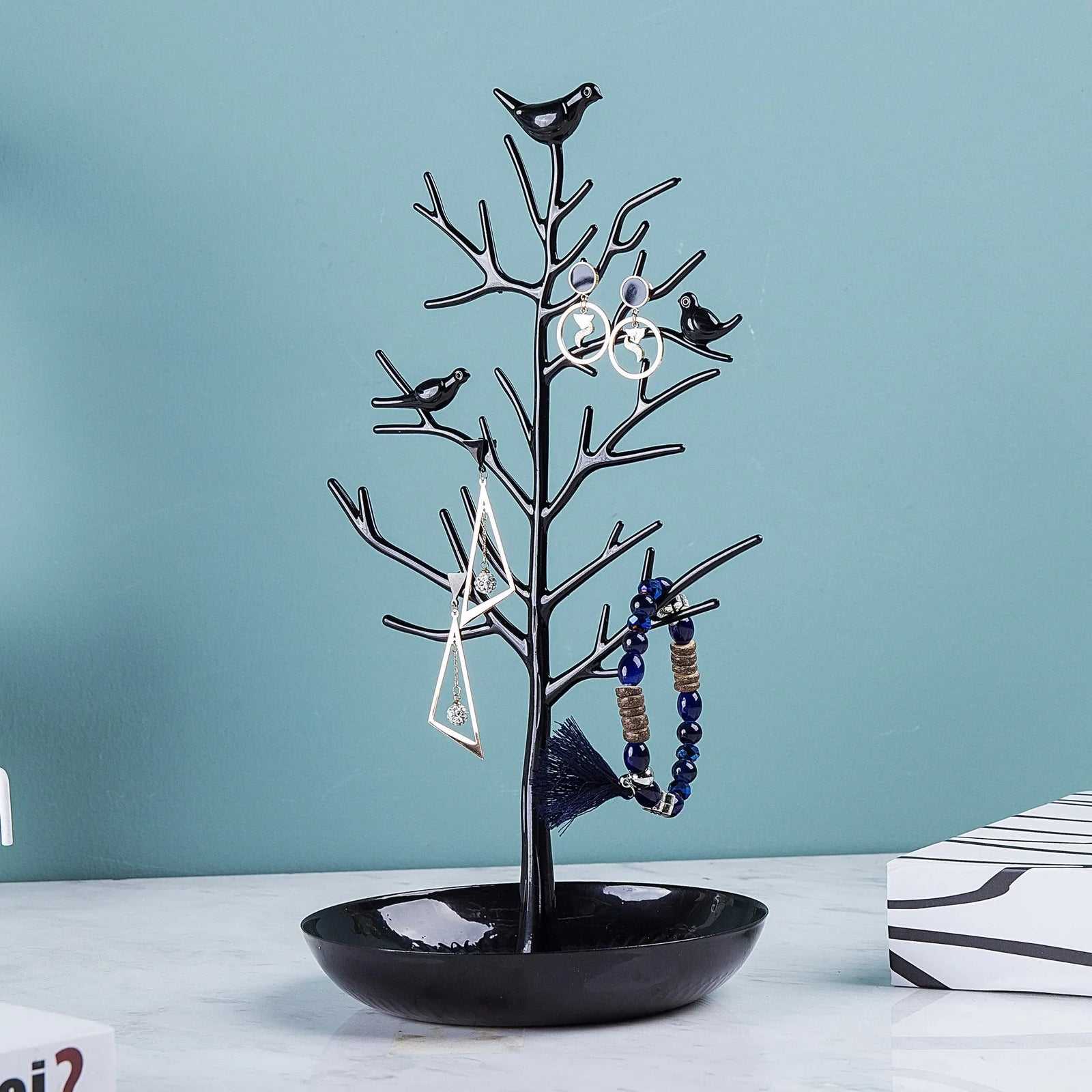 Porte Bijoux Métal Oiseaux Branches