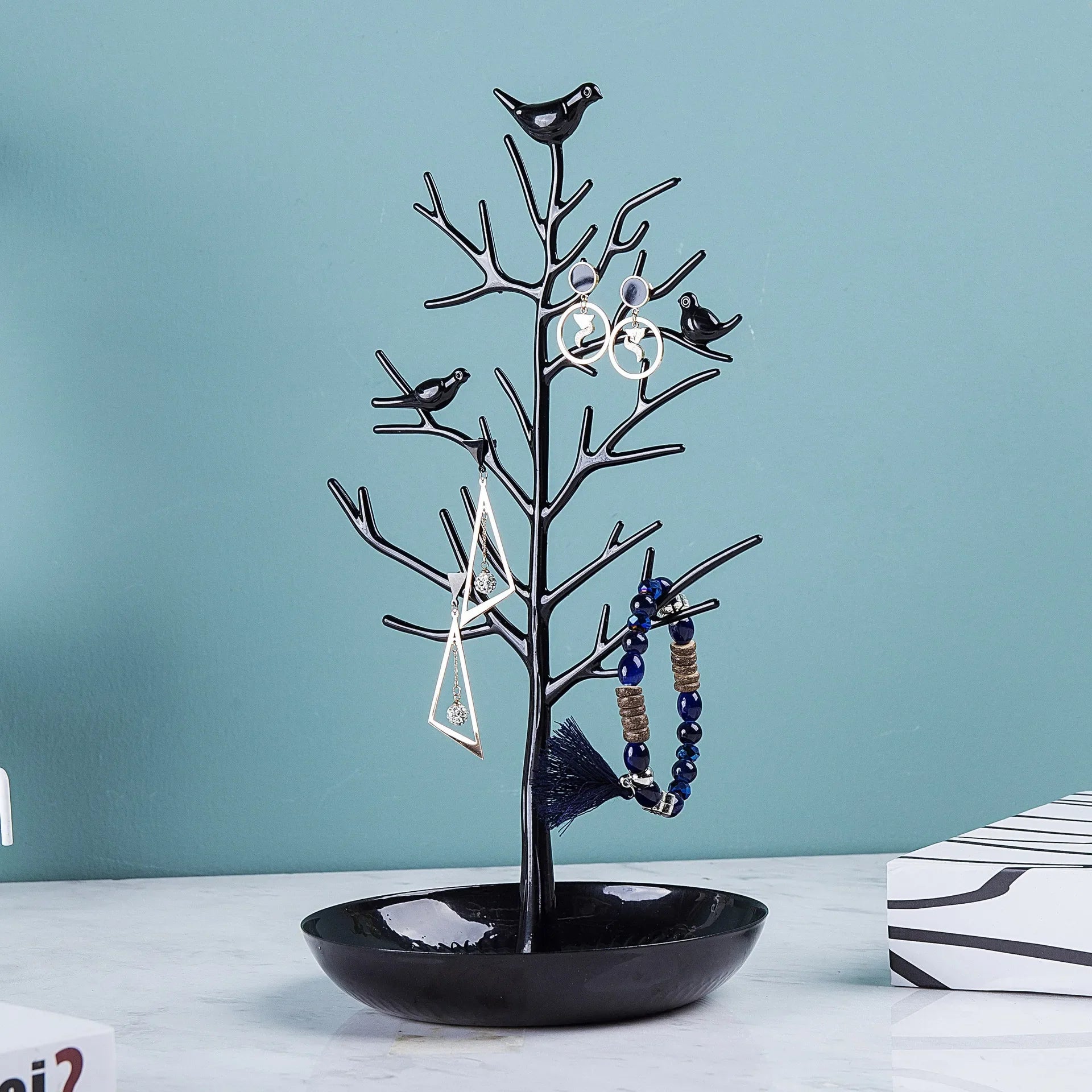 Porte Bijoux Métal Oiseaux Branches