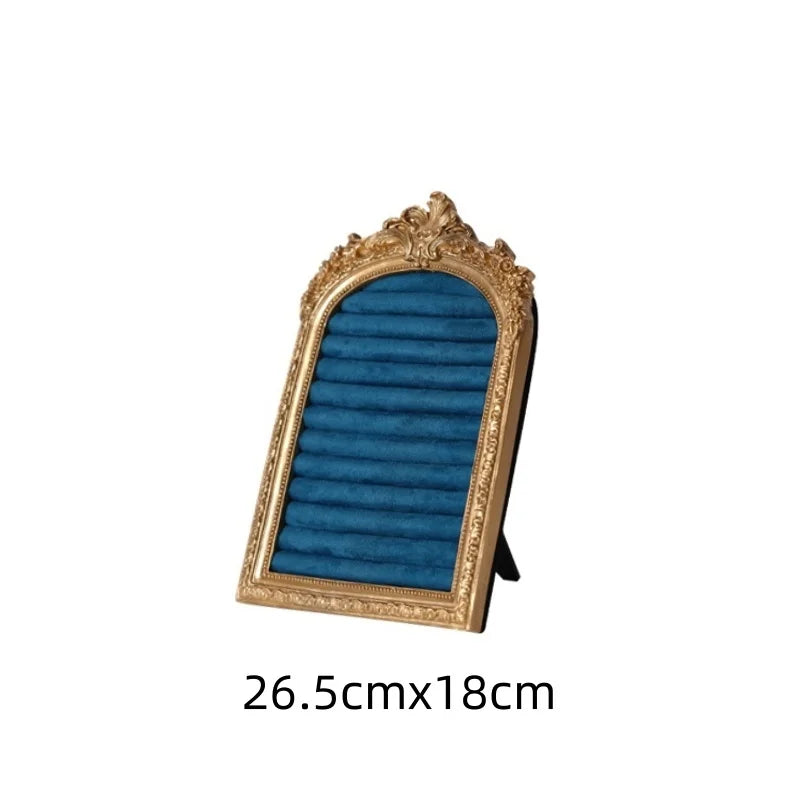 Présentoir Bijoux Résine Velours Rétro Vintage