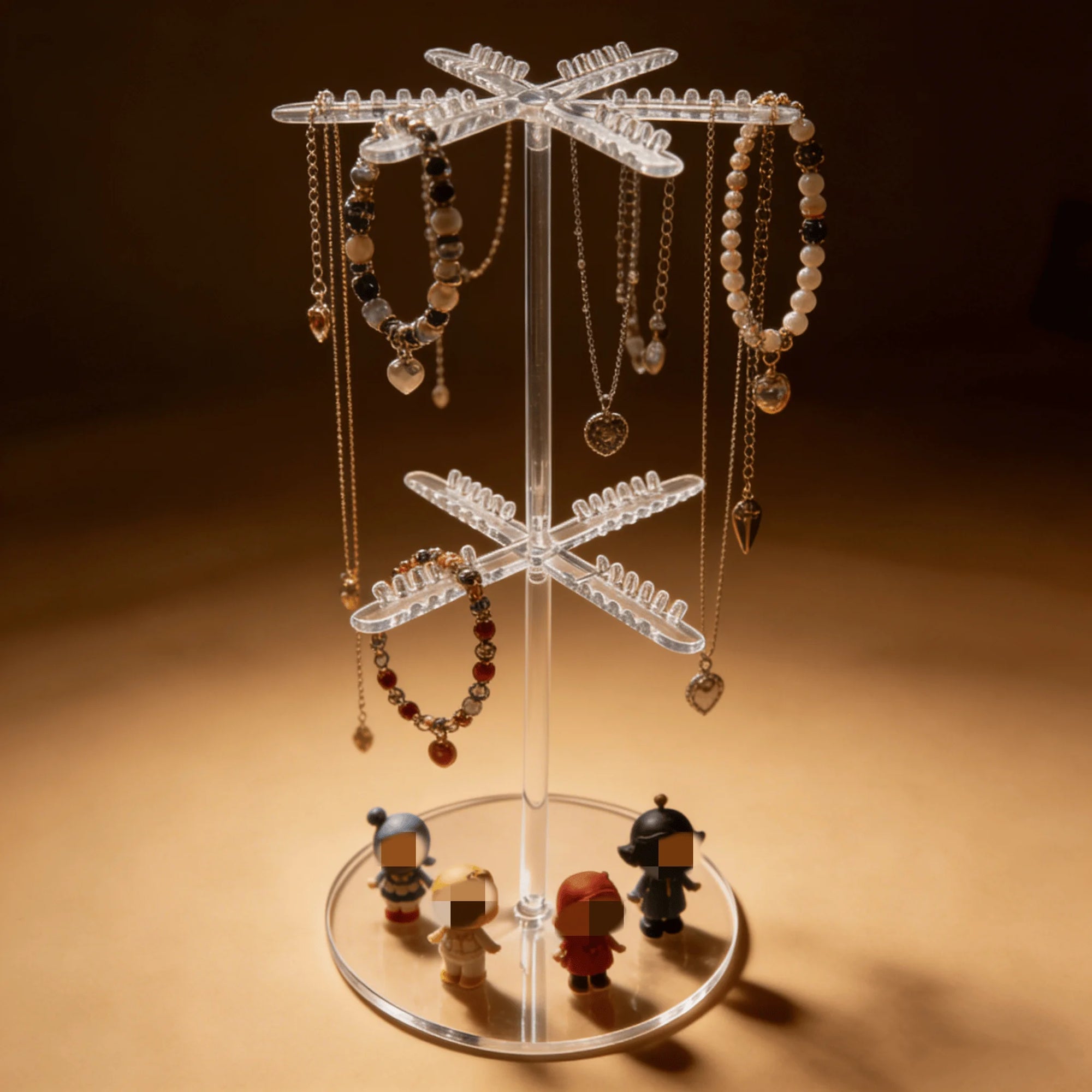 Présentoir Collier Vitrine Plastique Transparent