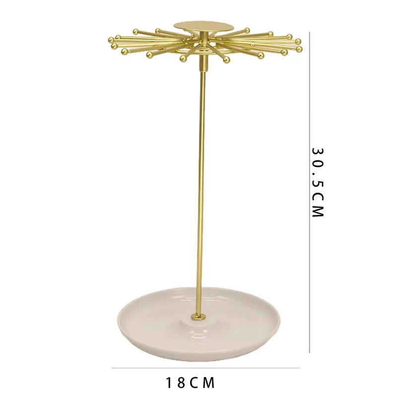 Présentoir Collier Métal Socle Céramique Chic