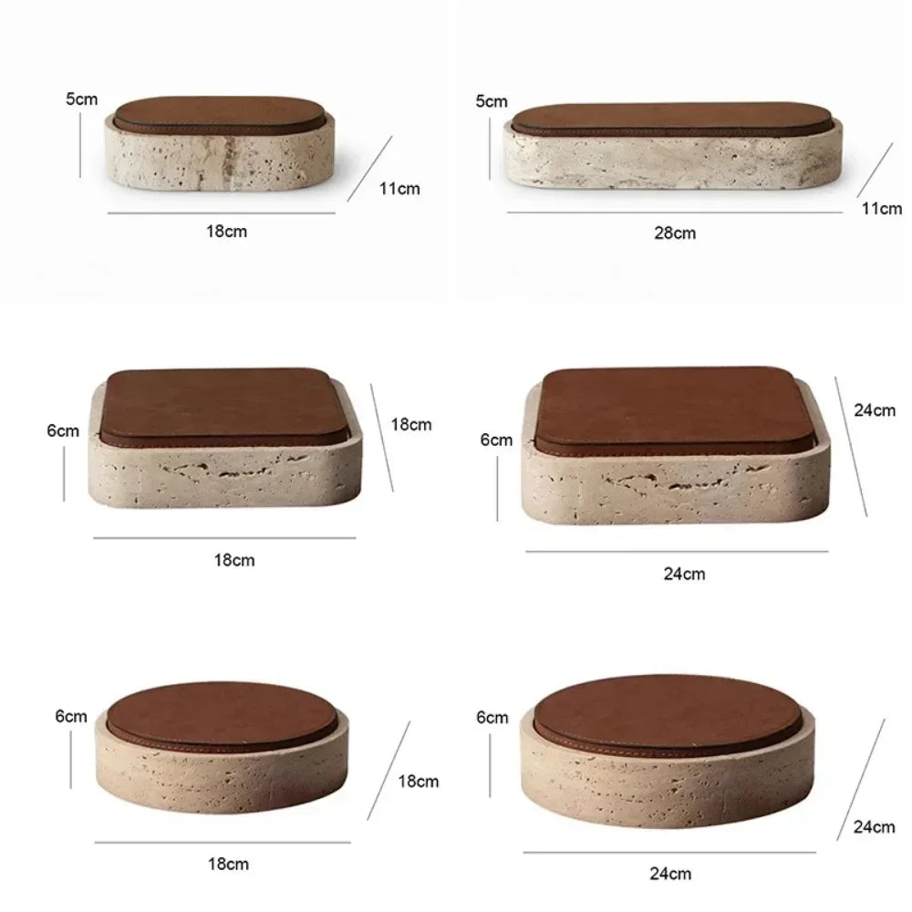Boîte Bijoux Cuir Marbré Luxe Rangement