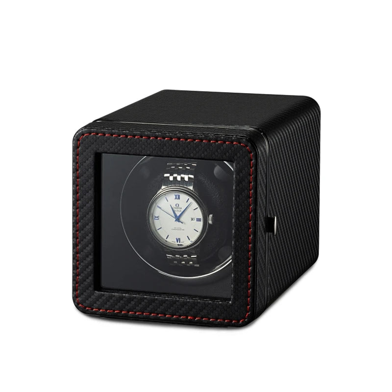 Remontoir Montre Cuir Rotatif Automatique Vertical