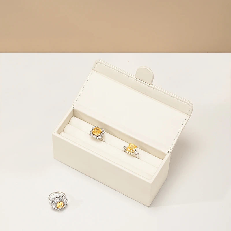 Boîte à Bagues Velours Cuir PU Présentation