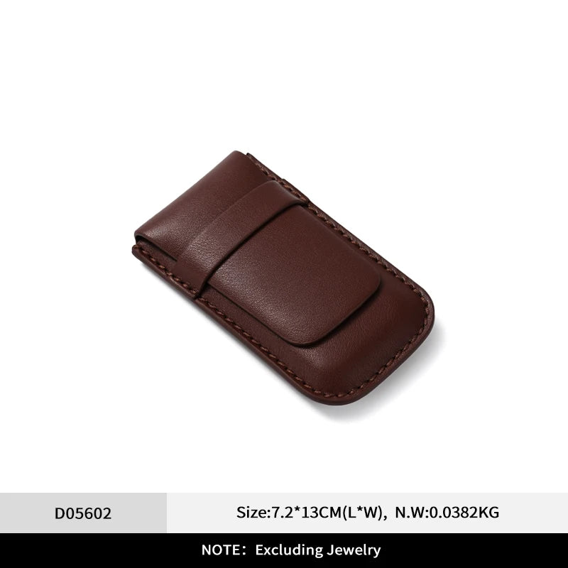 Étui Montre Cuir Voyage Anti-poussière Portable