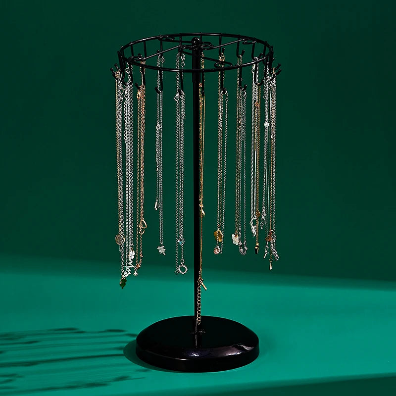 Présentoir Collier Métal Tour Rotatif Vitrine