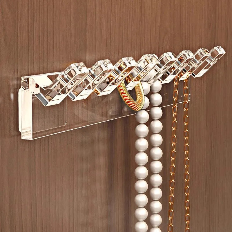 Porte Bijoux Métal Mural Anti-Emmêlement Miroir