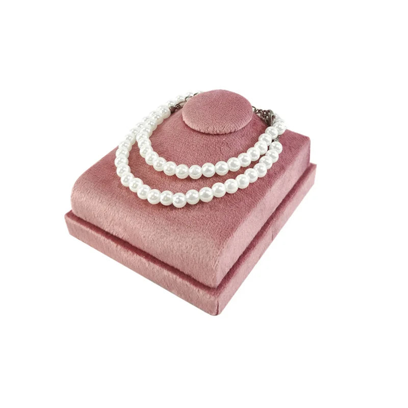 Présentoir Collier Velours Plat Luxe