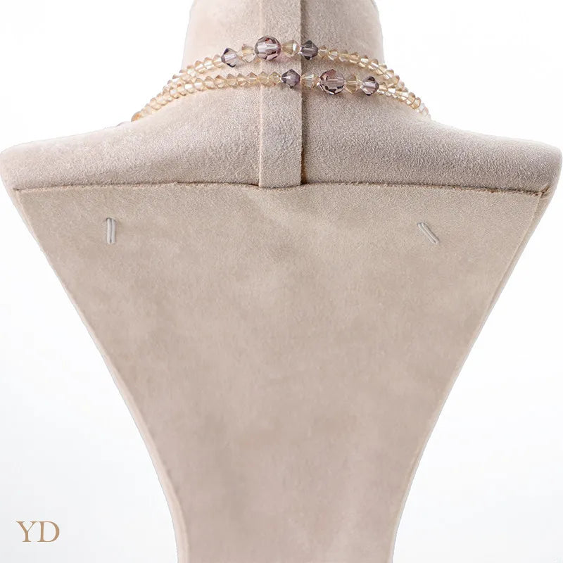 Buste Collier Velours Suédine Mannequin Vertical