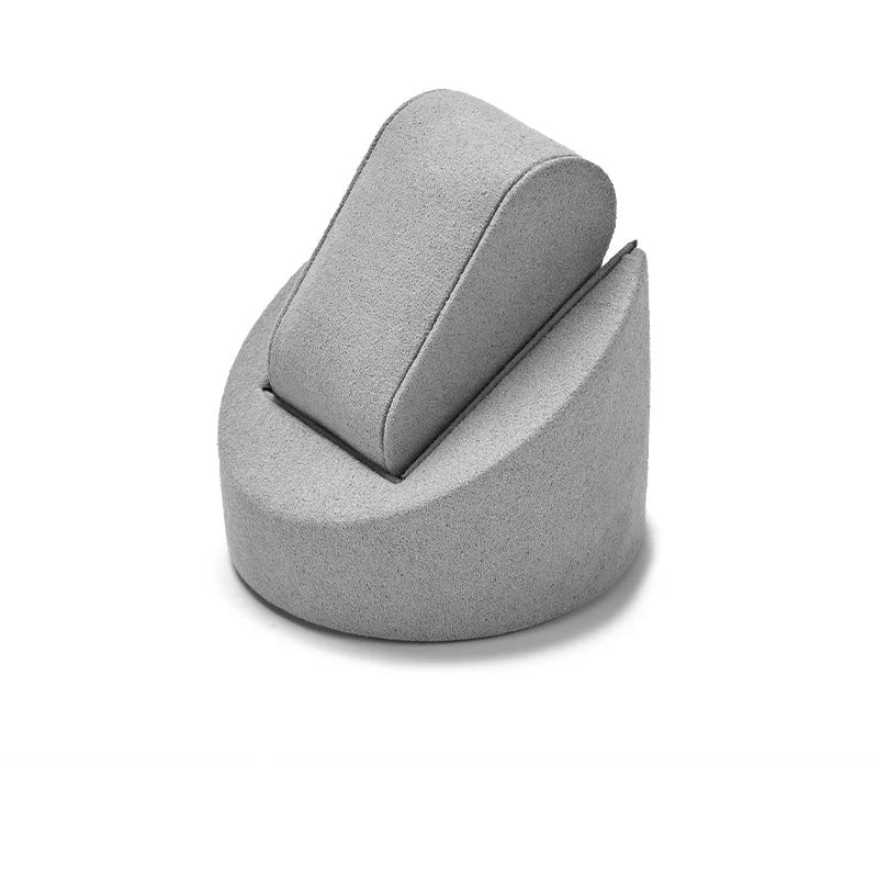 Présentoir montre individuel en tissu – support gris avec ses cotes