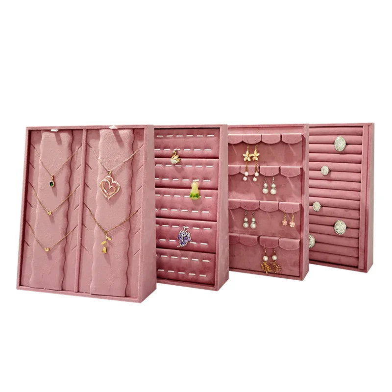 Présentoir Velours Vertical Boucle Oreille Collier Bague
