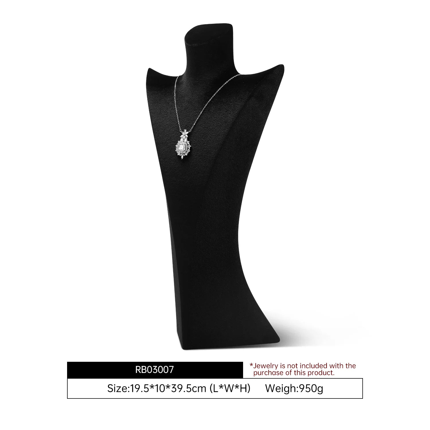 Présentoir Velours Collier Pendentif Portrait Vitrine