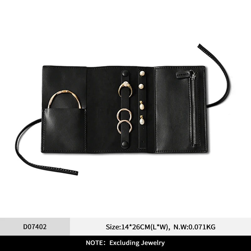 Mallette Bijoux Cuir Voyage Compact Rouleau