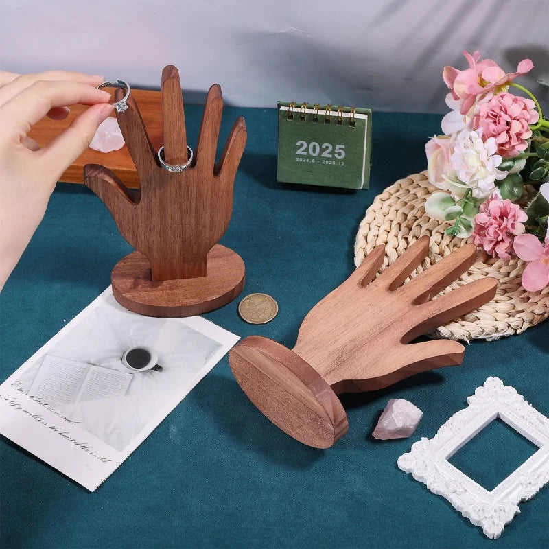 Présentoir Bois Main Bague Anneau Bijoux