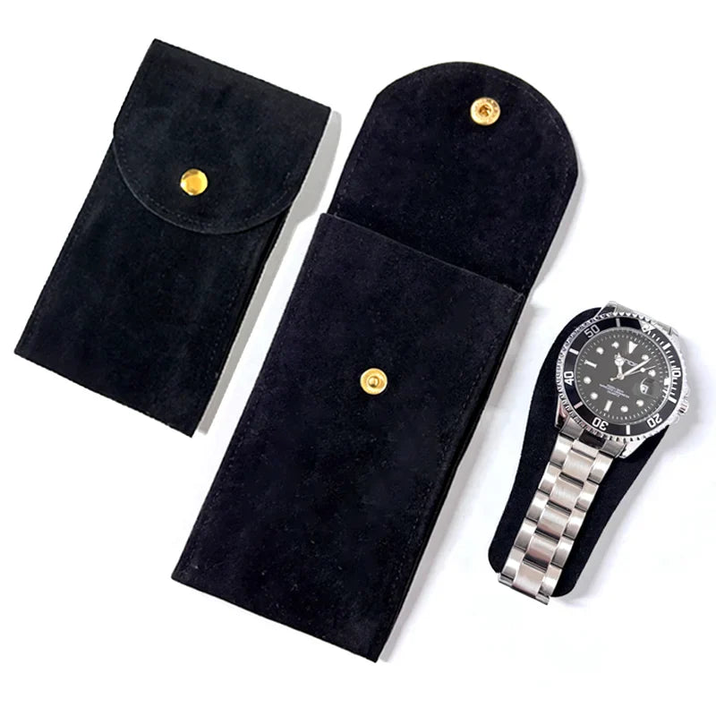 Étui Montre Coton Flanelle Voyage Souple