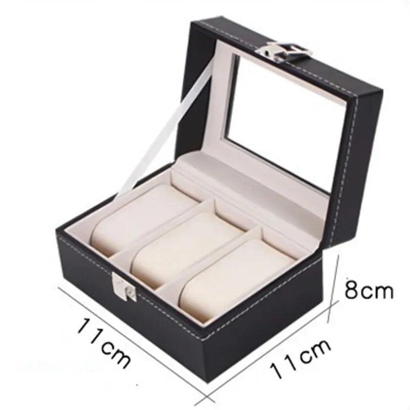 Coffret Montres Cuir Vitrine Verrouillable 20 Emplacements
