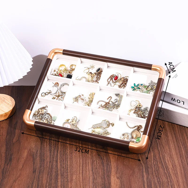 Plateau Bijoux Bois Noyer Multicolore Mixte