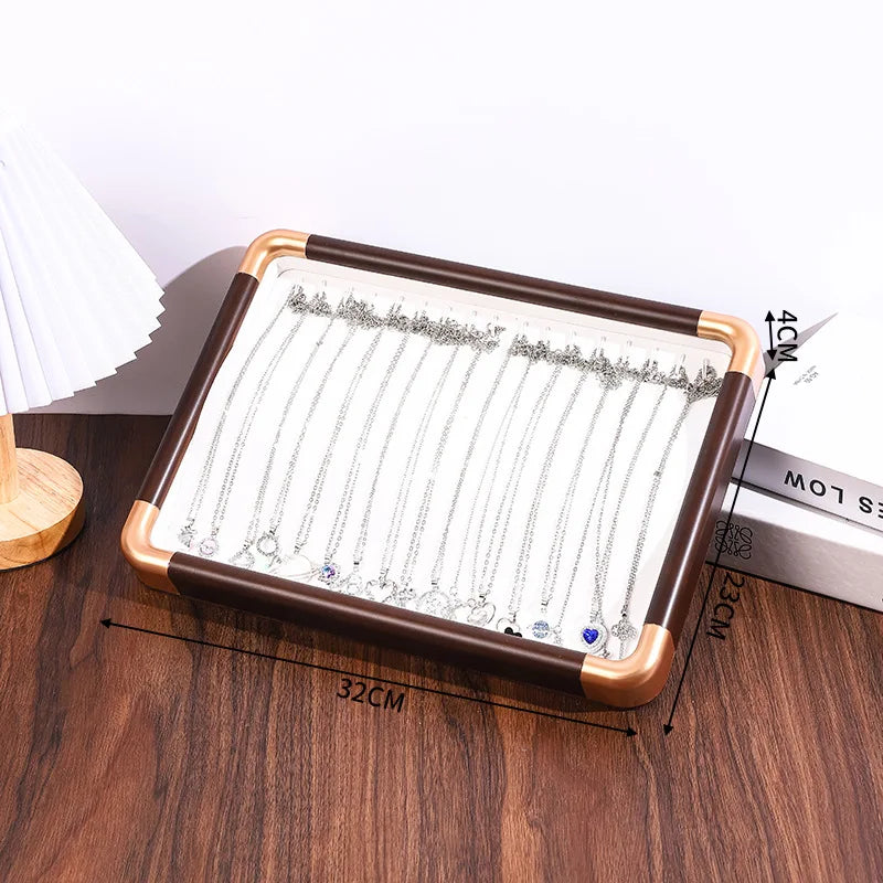 Plateau Bijoux Bois Noyer Multicolore Mixte