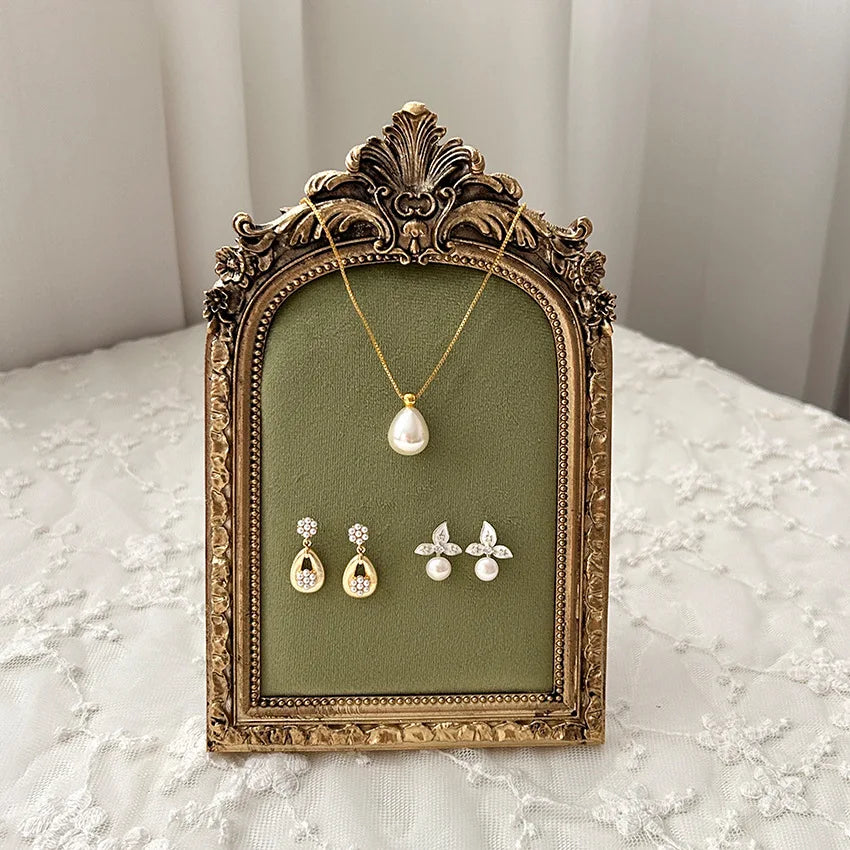 Porte Bijoux Cadre Bois Sculpté Vitrine Originale