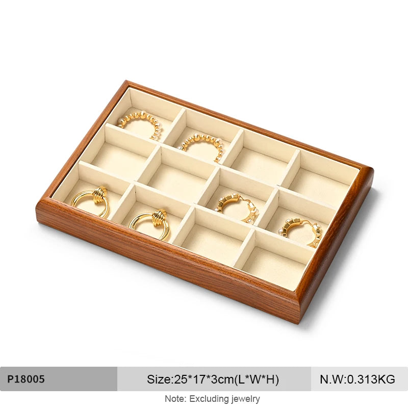 Boîte Bijoux Bois Multi-Compartiments Vitrine