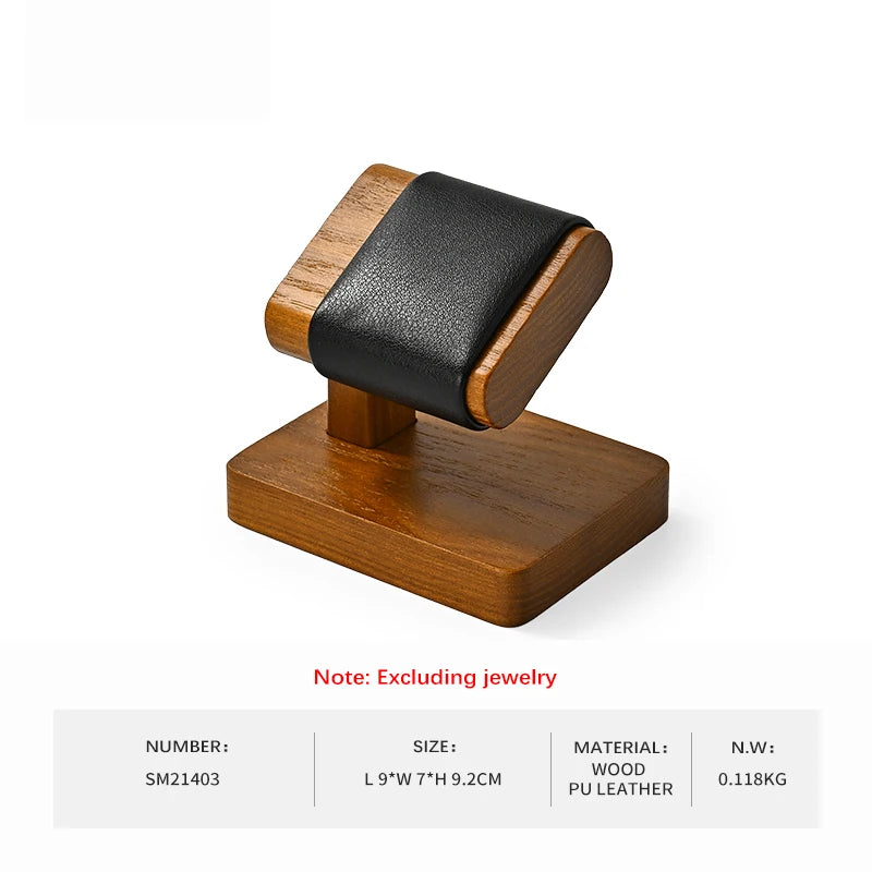 Buste Montre Bois Cuir Présentoir Vitrine