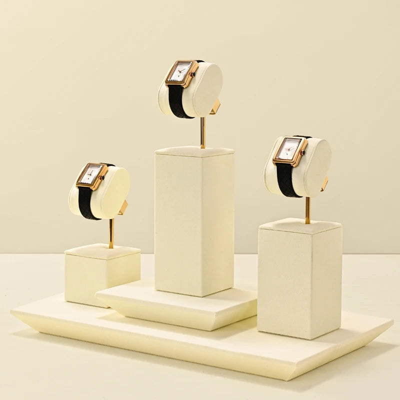 Présentoir Montre Microfibre Comptoir Vitrine