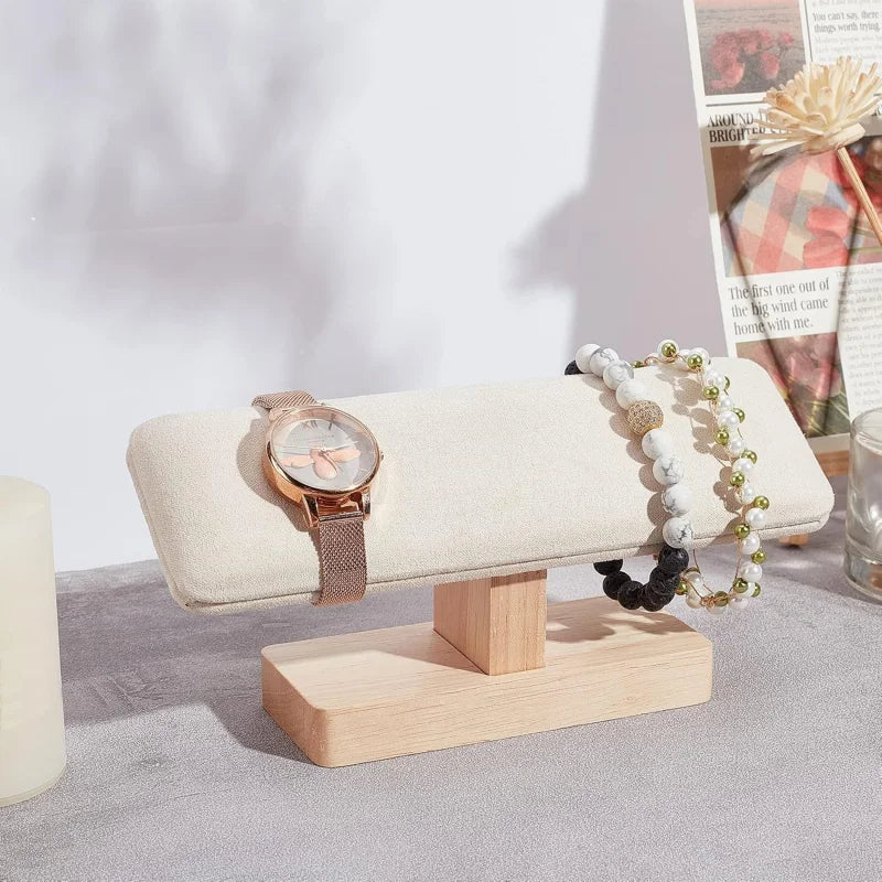Présentoir Bracelet Montre Bois Velours Cuir