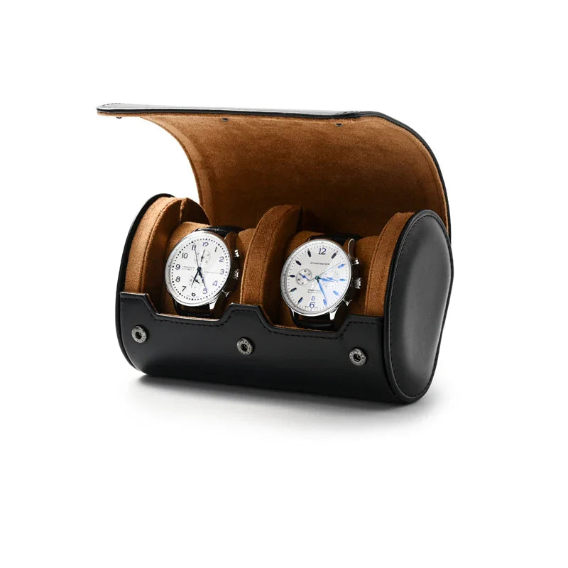 Étui Montre Cuir 2 Emplacements Voyage Premium